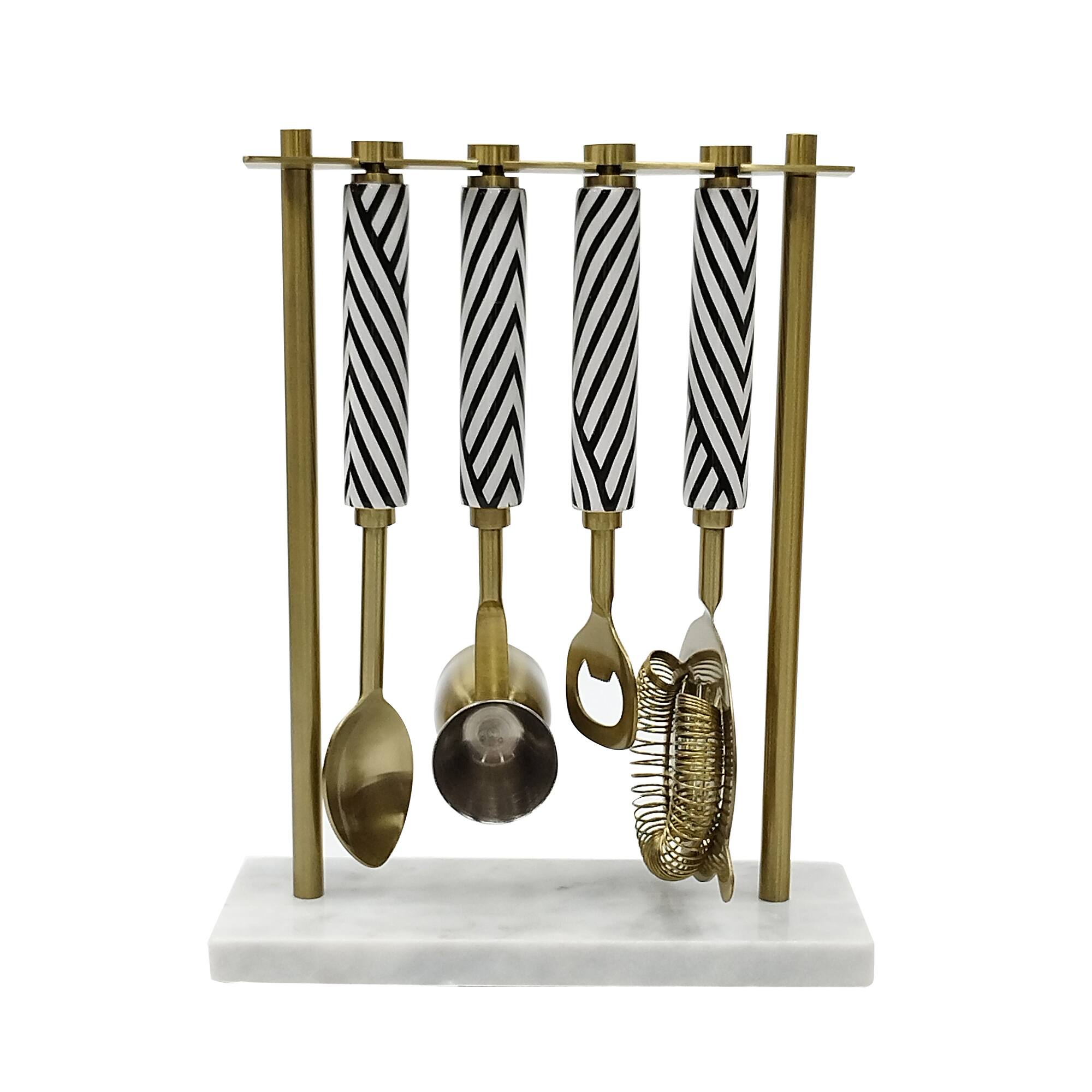 Jonathan Adler x Michaels Black & White Bar Tool Set